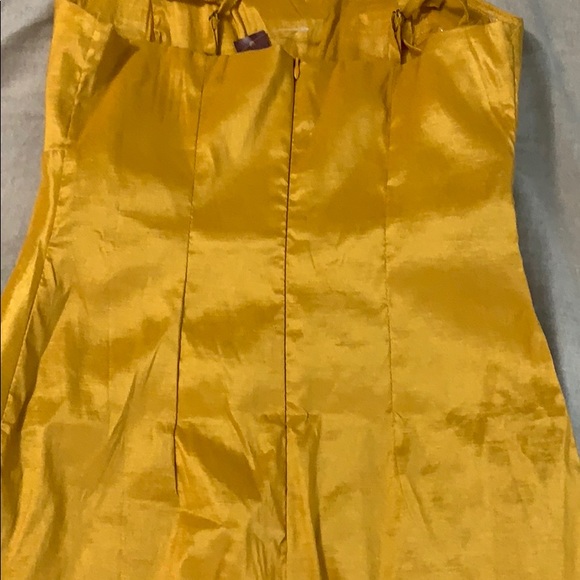 Ceres M Mustard Gold Cocktail Dress with Bow - Picture 6 of 6